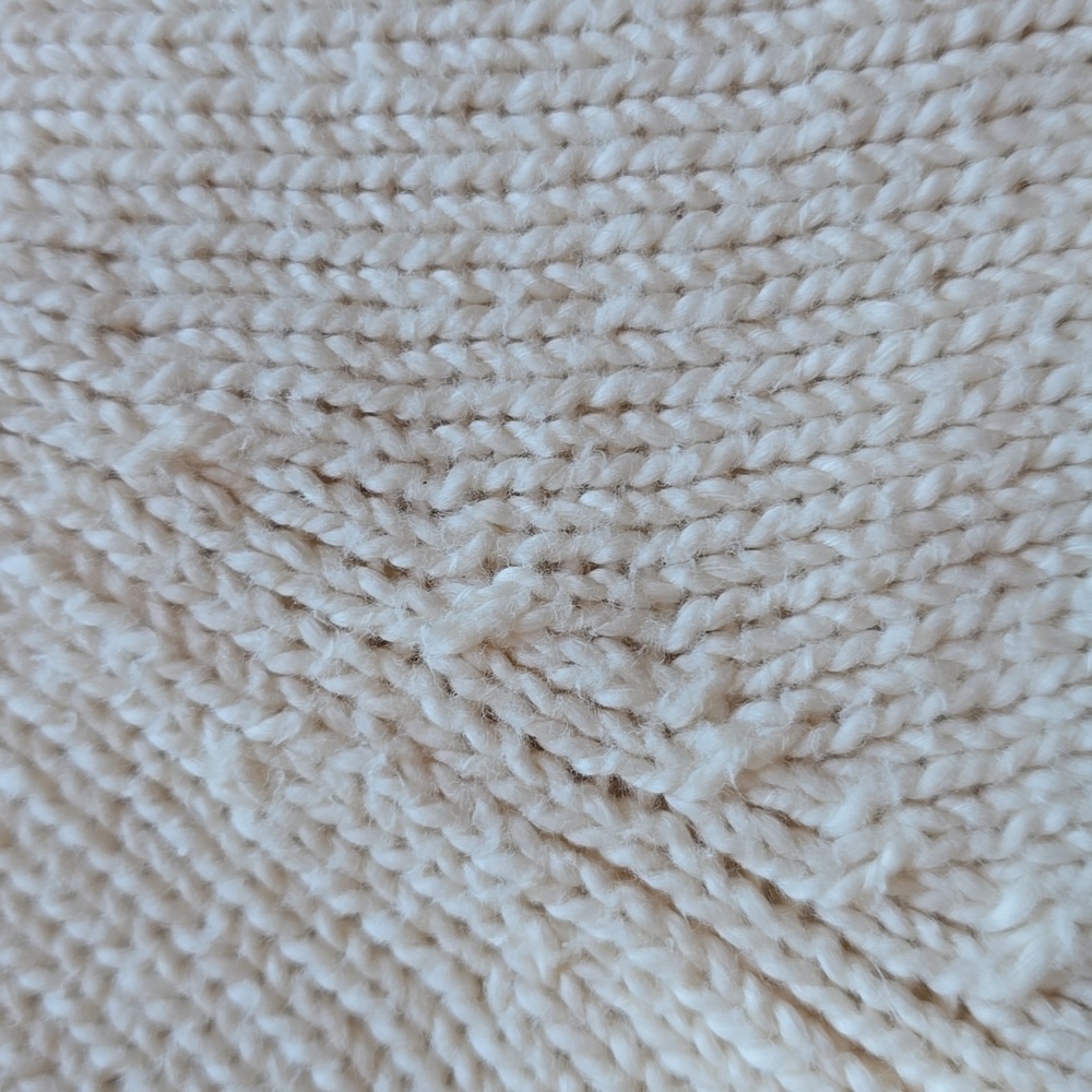 525 America Puff Sleeve Cropped Sweater, Cream, EUC, Women's S - Picture 9 of 12